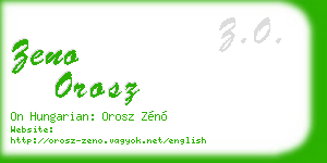 zeno orosz business card